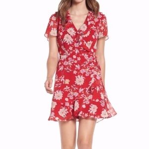Lush Floral Wrap Dress